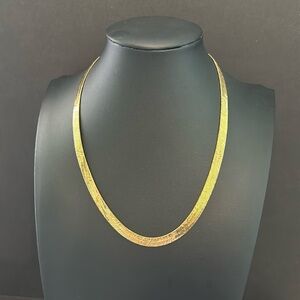 New Vintage Monet Slinky Flat Chain Necklace 18”